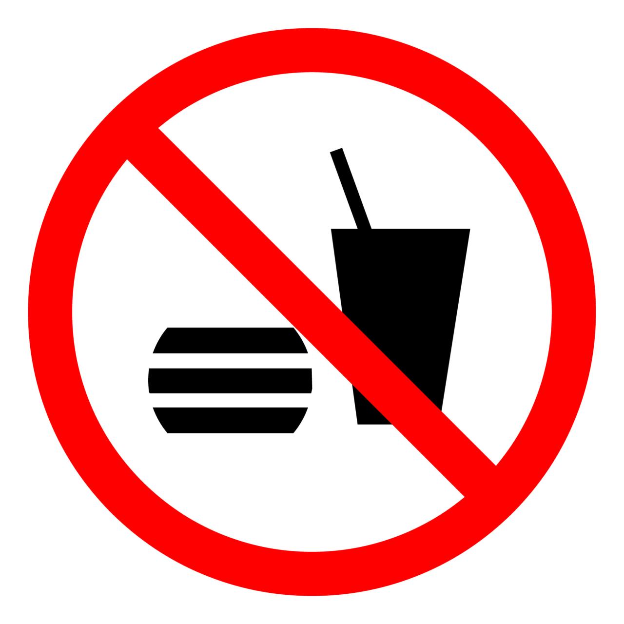 No food and drink