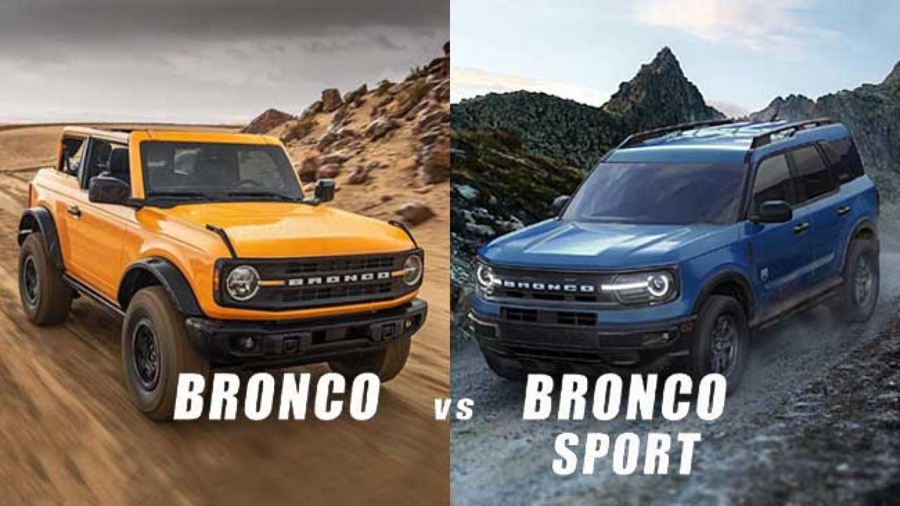 Bronco vs bronco sport