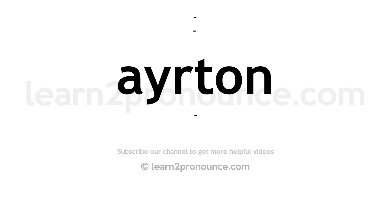 Ayrton senna pronunciation