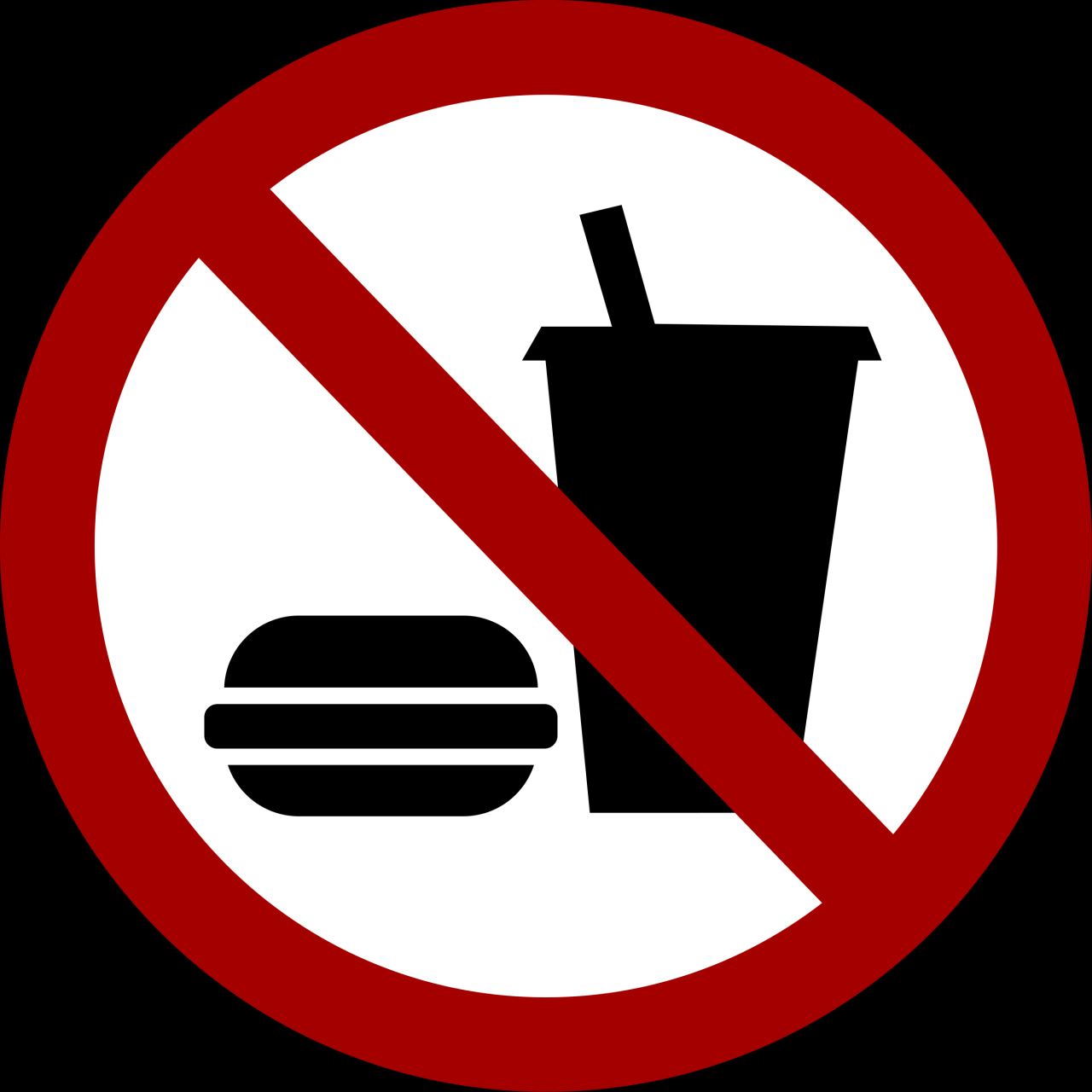 No food and drink