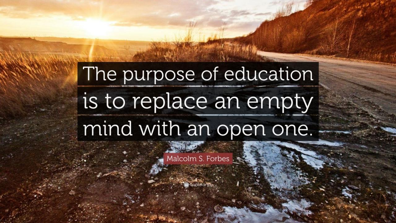 What is the purpose of education