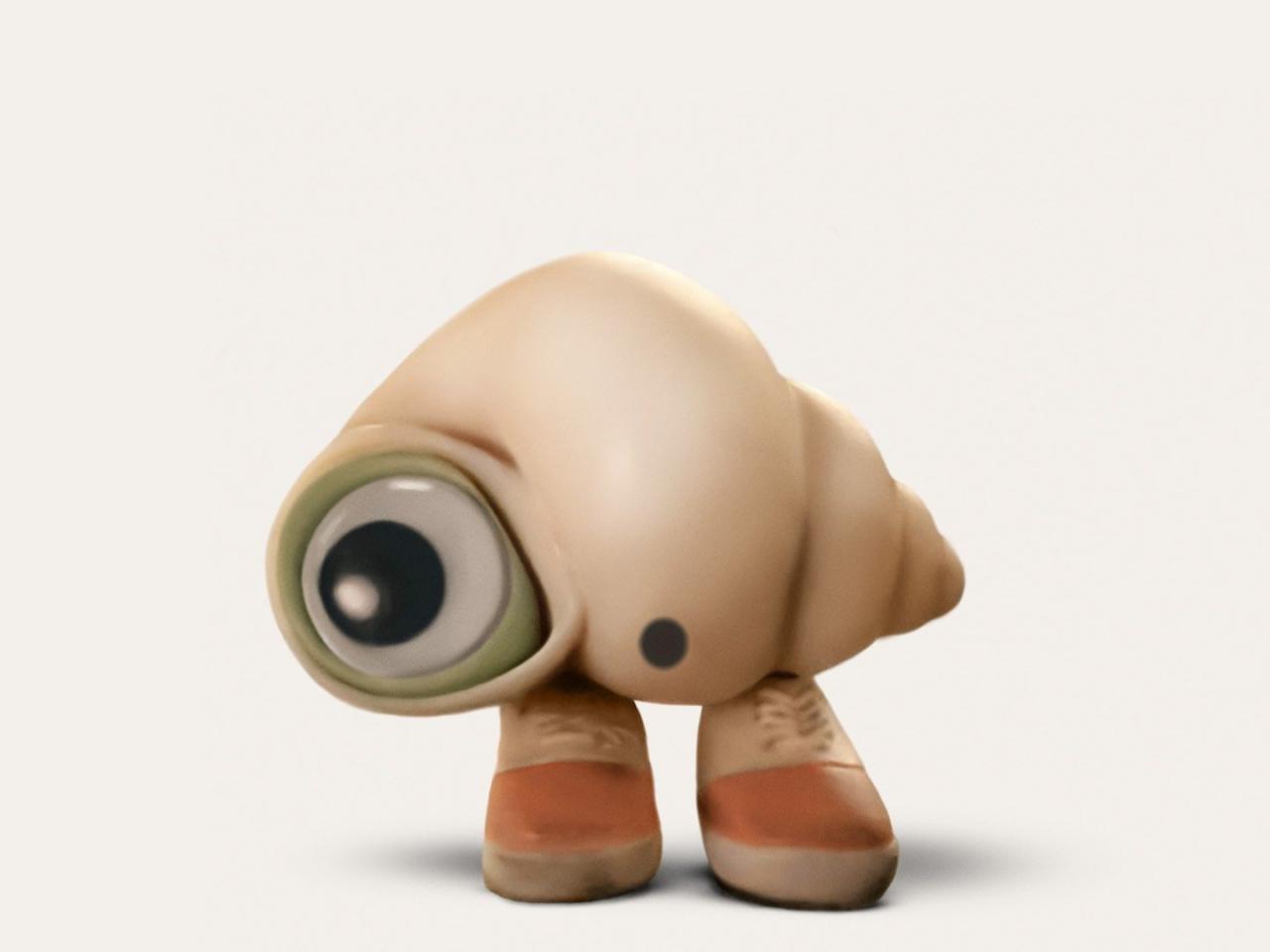 Marcel the shell with shoes on